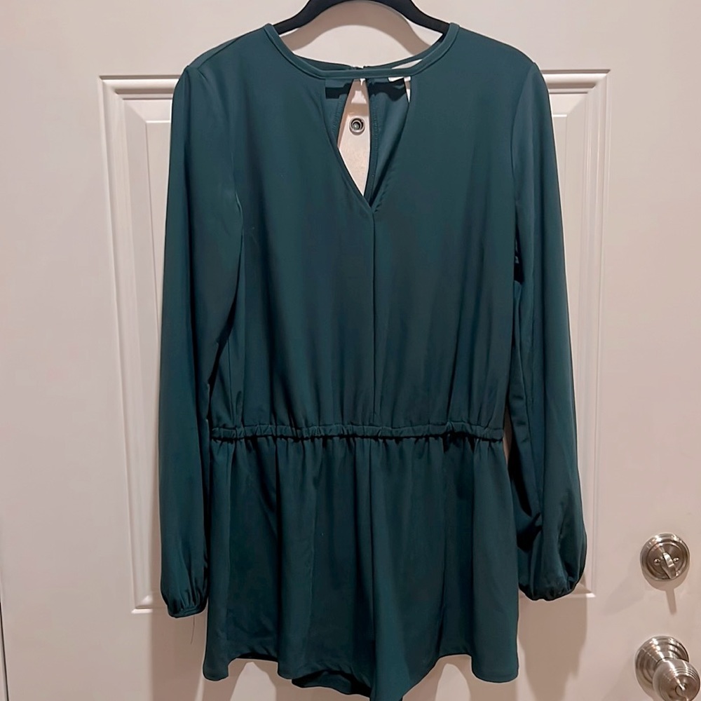 Shorts jumpsuit, deep green